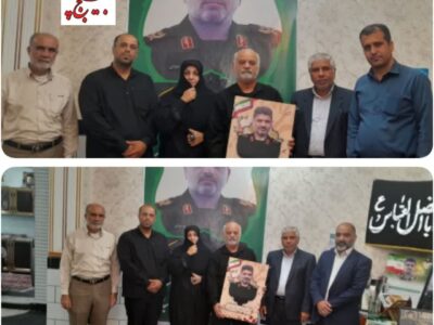 دیدار رئیس بسیج جامعه پزشکی استان خوزستان با خانواده سردار شهید امینپور جودکی